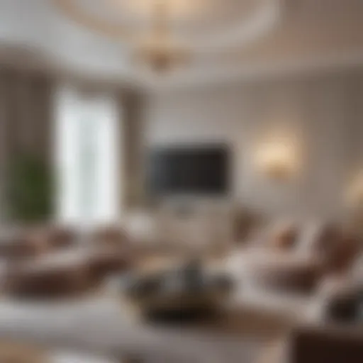 Elegant living room with a modern color palette