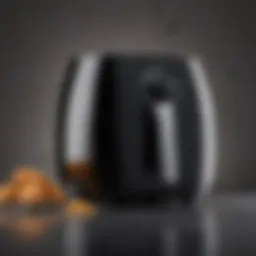 Sleek design of a single person air fryer