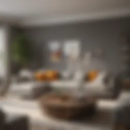 A beautifully staged living room highlighting inviting decor