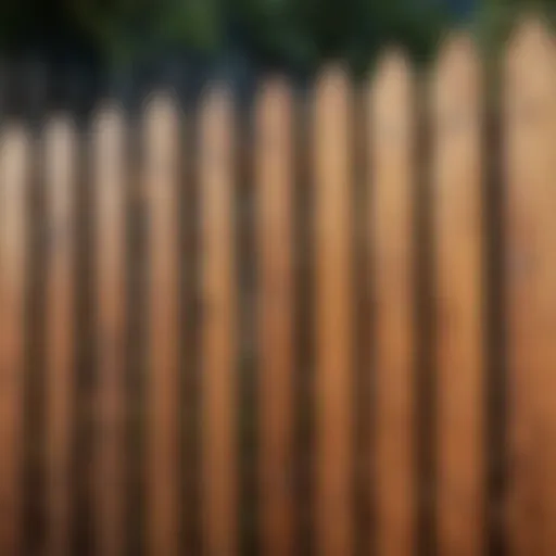 Well-maintained fence with faded stain