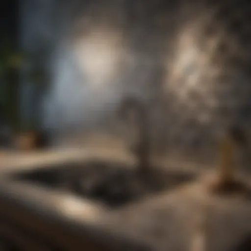 Elegant backsplash design showcasing geometric patterns