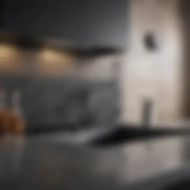 Sleek Minimalism in Kitchen Backsplash Minimalistic backsplash design with sleek lines