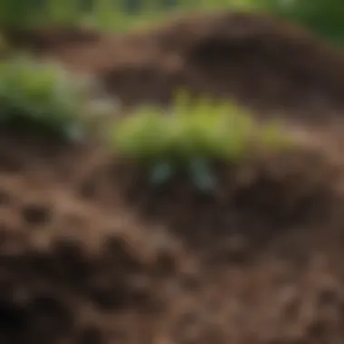 Nutrient-Rich Soil Close-up of rich soil with organic matter