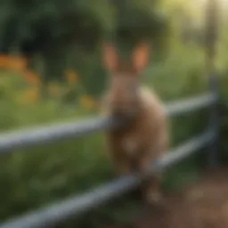 Effective rabbit deterrent barrier made of fencing