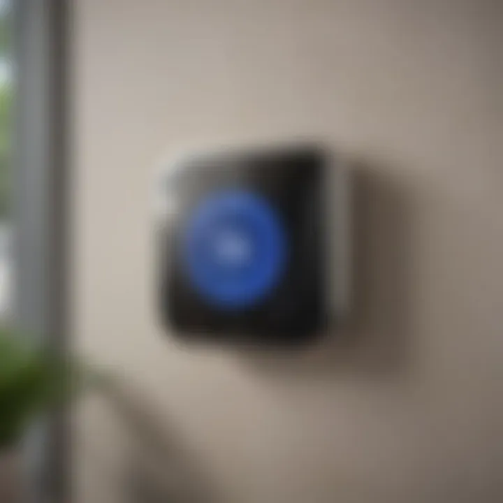 A modern thermostat controlling indoor temperatures efficiently