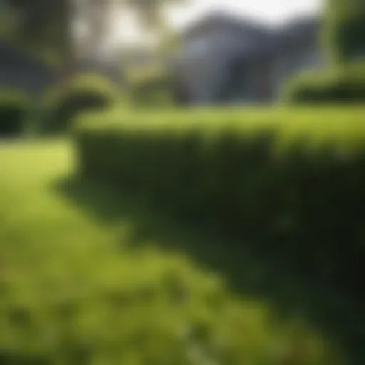 Lush green lawn with minimal moss growth