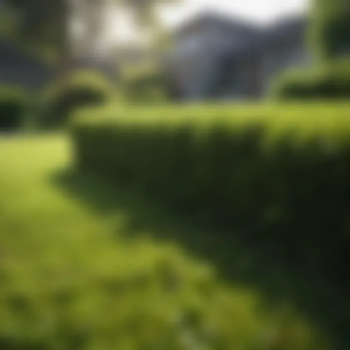 Lush green lawn with minimal moss growth