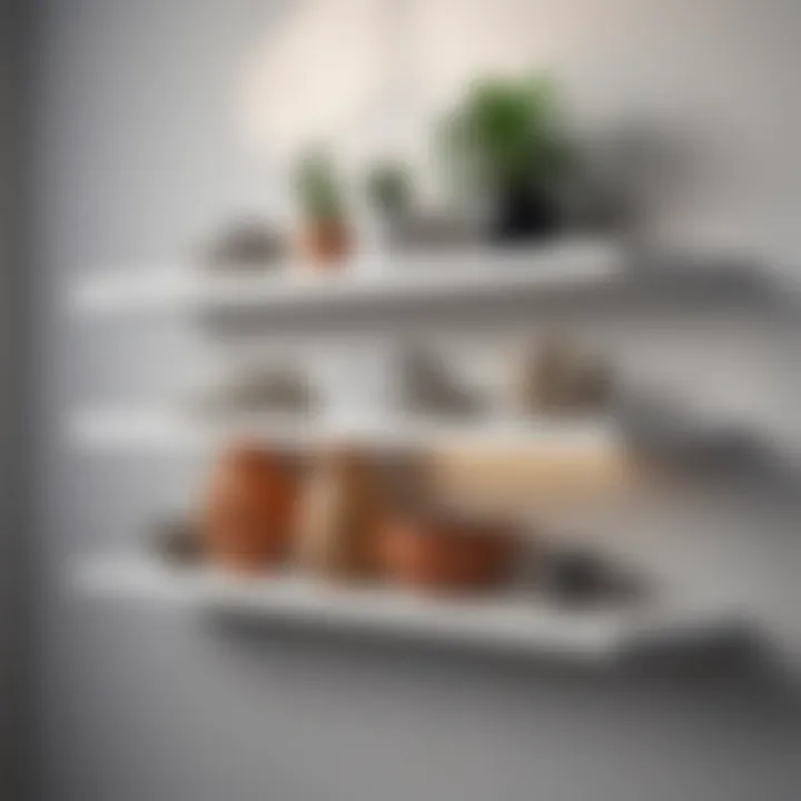 Minimalist display showcasing curated items with negative space