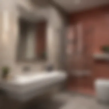 Color palette selection in a small bathroom that creates a sense of openness.