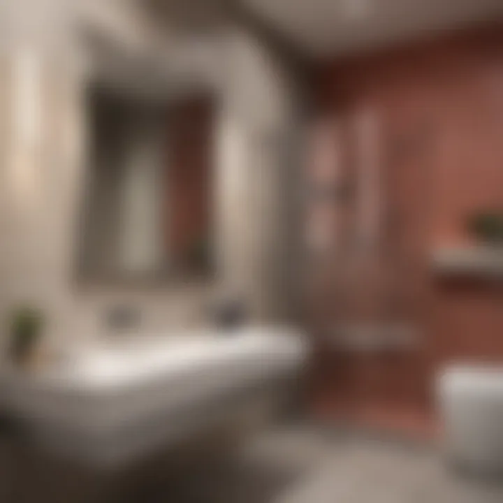 Color palette selection in a small bathroom that creates a sense of openness.
