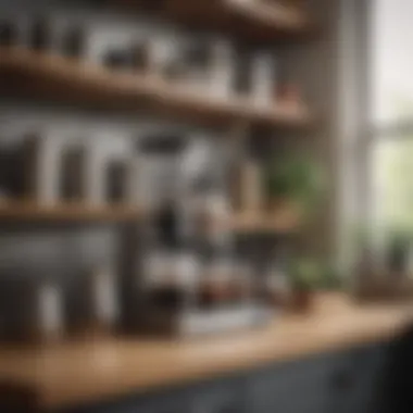 Variety of pour over coffee makers displayed on a refined kitchen shelf