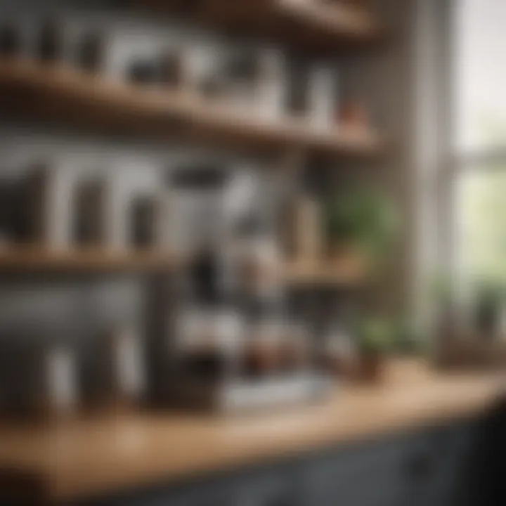 Variety of pour over coffee makers displayed on a refined kitchen shelf