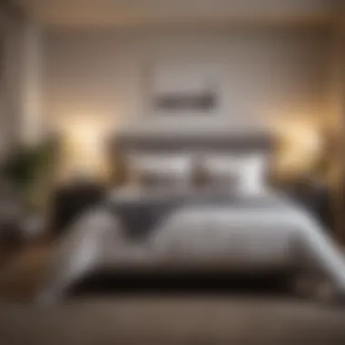 Serene Bedroom Ambiance and Style A serene bedroom that utilizes soft lighting and minimalist decor.