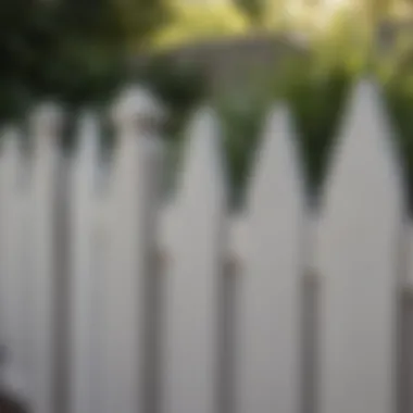 Close-up of vinyl fence materials showcasing durability and design