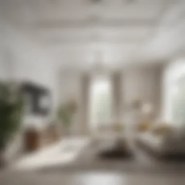 Aesthetic Impact of White Ceilings in Interior Design A bright, airy room with a freshly painted white ceiling.