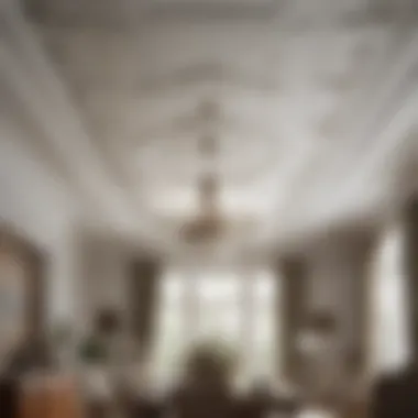 Demonstration of the ceiling painting technique.