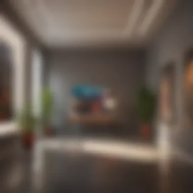 Art Gallery in Brilliant Light Gallery showcasing artworks under brilliant lighting, highlighting textures and colors