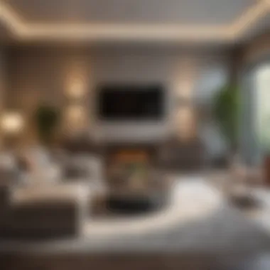 Cozy living room configuration with optimal sound and picture quality