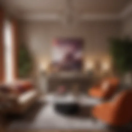 Elegant living room showcasing a harmonious color palette