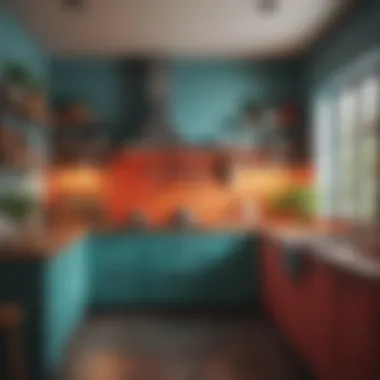Bright and vibrant kitchen highlighting color in decor