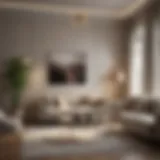 Elegant living room showcasing staged decor