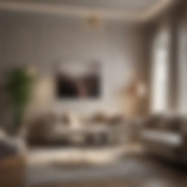 Elegant living room showcasing staged decor