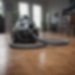 Shark vacuum with long hose showcasing versatility in cleaning