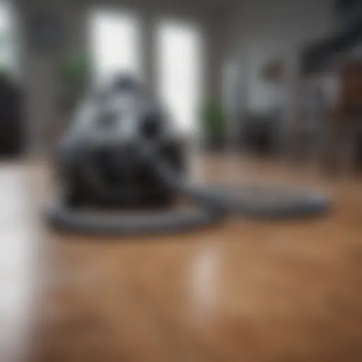 Shark vacuum with long hose showcasing versatility in cleaning