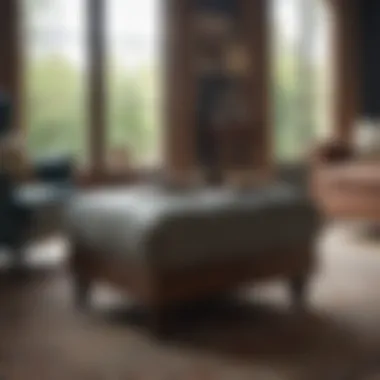 Vintage Charm in Modern Interiors Elegant living room featuring a vintage ottoman