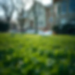 A lush green lawn emerging from winter dormancy