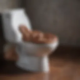 Detailed view of toilet snake components
