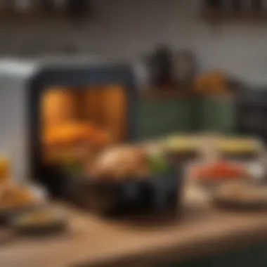 Health-Conscious Meals with Air Fryer Technology Healthy meal options prepared using an air fryer convection oven.