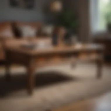 Craftsmanship of a Classic Coffee Table Classic wooden coffee table showcasing fine craftsmanship