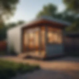 Stylish Tuff Shed modern studio exterior showcasing contemporary architecture