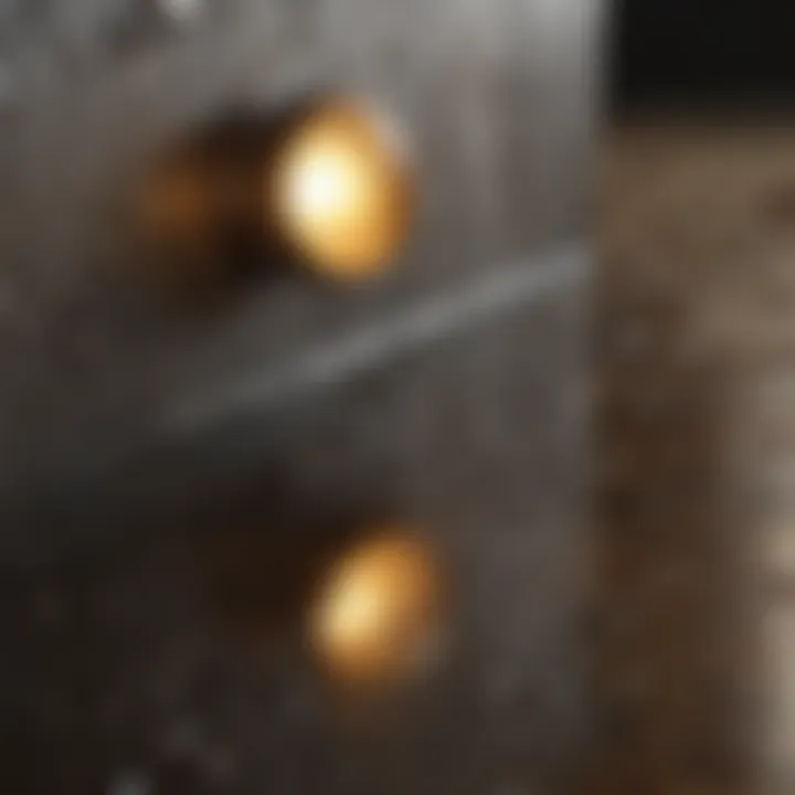 Comparison of different materials affected by water stains, highlighting variations in appearance.