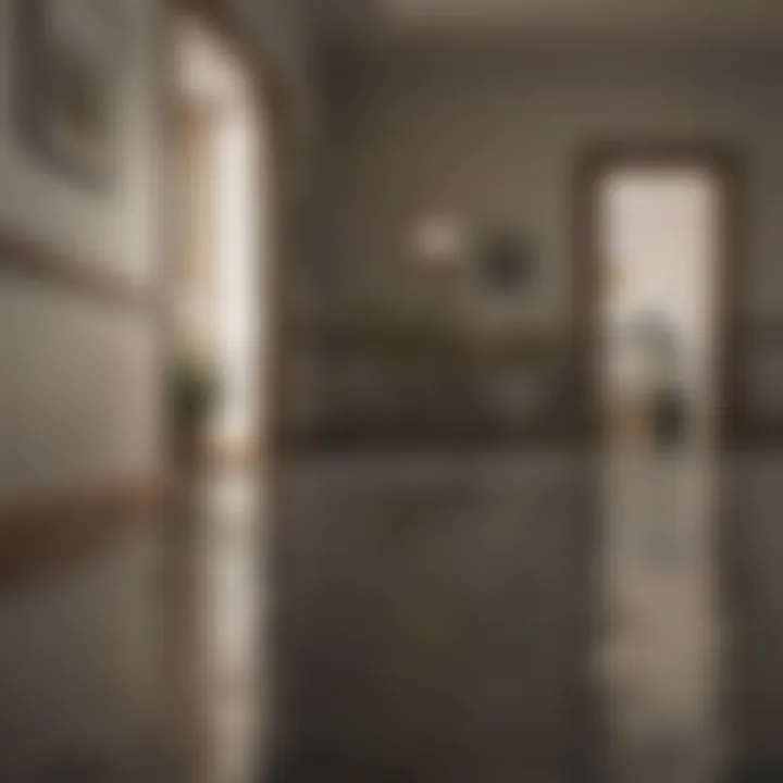 Preventative measures displayed in a residential setting to avoid water damage.