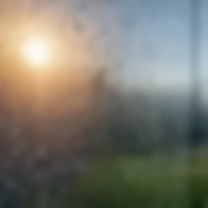 Close-up of condensation forming on a window pane