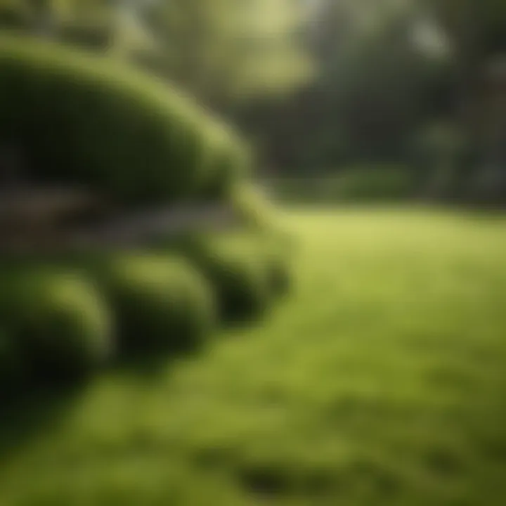 Healthy lawn care practices in progress