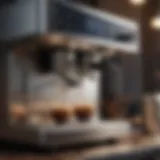 Elegant coffee machine showcasing modern design