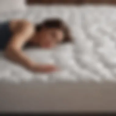 Close-up of a person enjoying restful sleep on a mattress pad