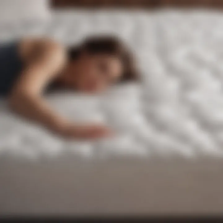 Close-up of a person enjoying restful sleep on a mattress pad