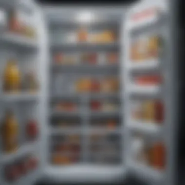 Illustration showing the internal components of a refrigerator