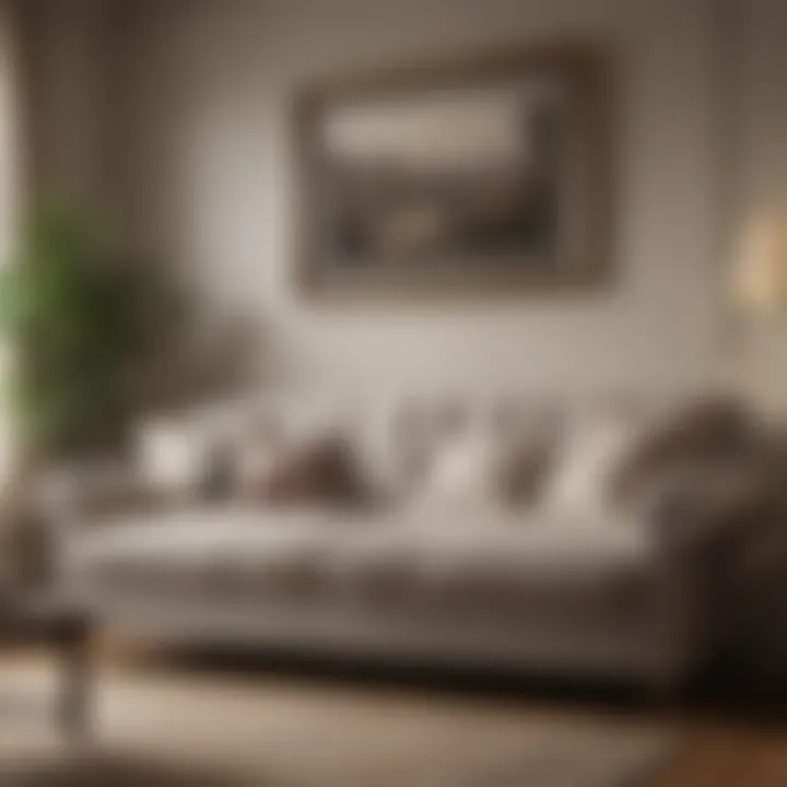 Illustration highlighting traditional sofa dimensions with design tips