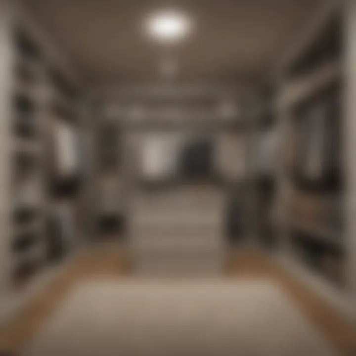 Custom walk-in closet with innovative organization solutions