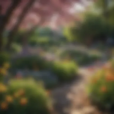 Spring Bloom in a Vibrant Garden A vibrant garden blooming with spring flowers