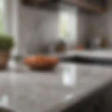 Stylish kitchen countertop made of quartz