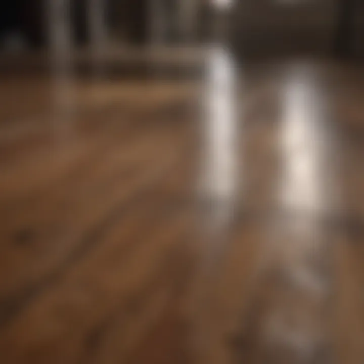 Before and after cleaning hardwood floors