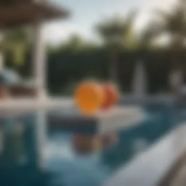 Elegant Pool Decor Elegant decor elements enhancing the pool ambiance