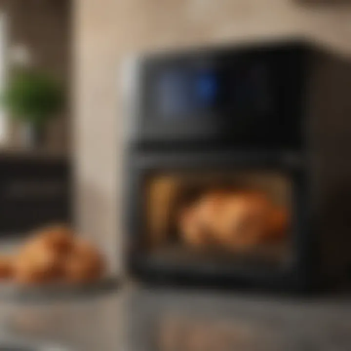 Interior view of the Vortex Plus 10 Quart Air Fryer Oven highlighting its spacious cooking capacity