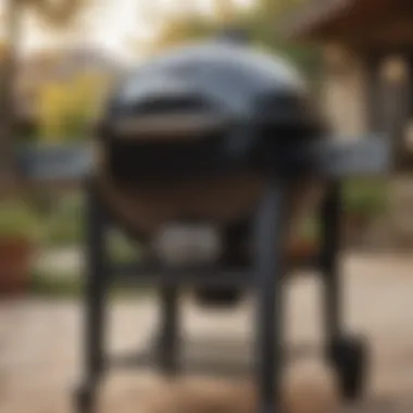 A close-up of the Weber BBQ Spirit grill features highlighting its advanced functionality.